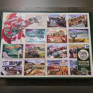 Cobble Hill Postcards of Canada 1000 piece jigsaw puzzle